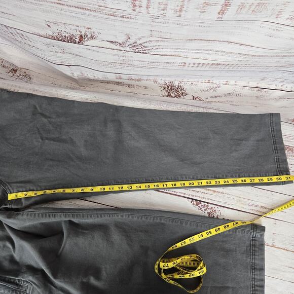 GH Bass & Co Pants Mens 36 Gray Casual Straight Fit Workwear Stretch Utility - Picture 8 of 9